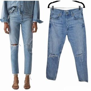 AGOLDE Jamie High Rise Classic Jeans Size 27 Shakedown Wash Made In USA